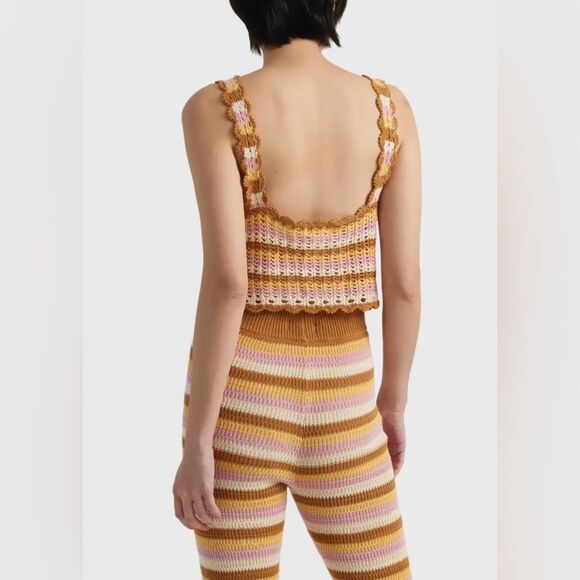 L*Space Turn the Tide 2 Piece Knit Swim Coverup Set in Cancun Stripe size Small - Picture 3 of 15